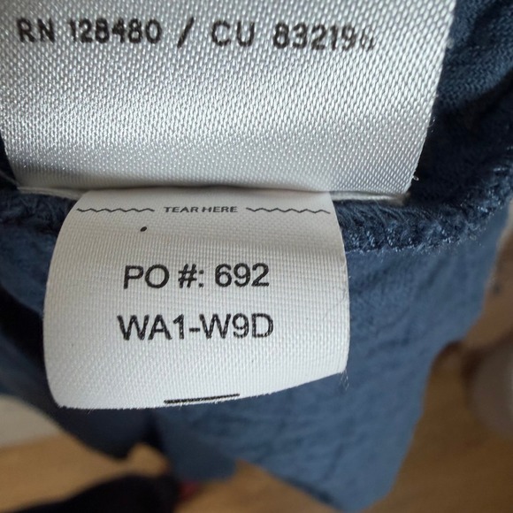 Pact Organic Cotton Double Gauze Smocked Midi Dress L Blue Short Sleeve Large L - Picture 6 of 12